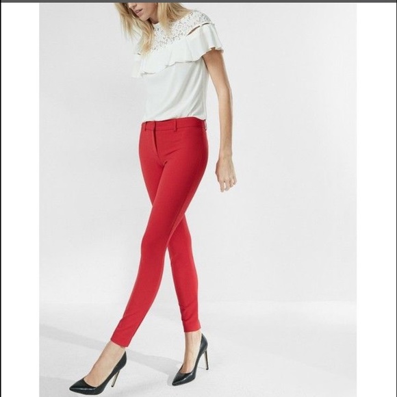 skinny red pants